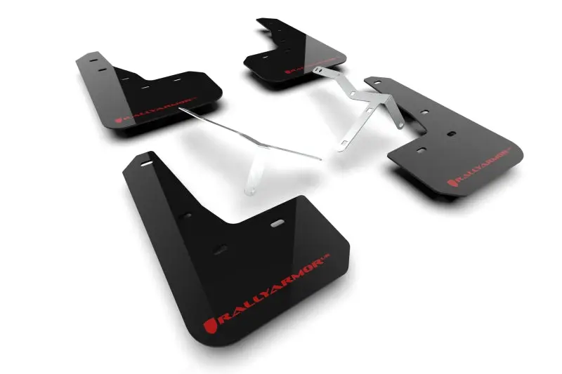 Rally Armor 23-25 Acura Integra A-Spec Black Ur Mud Flap W/Red Logo (No Drilling Req.) 1