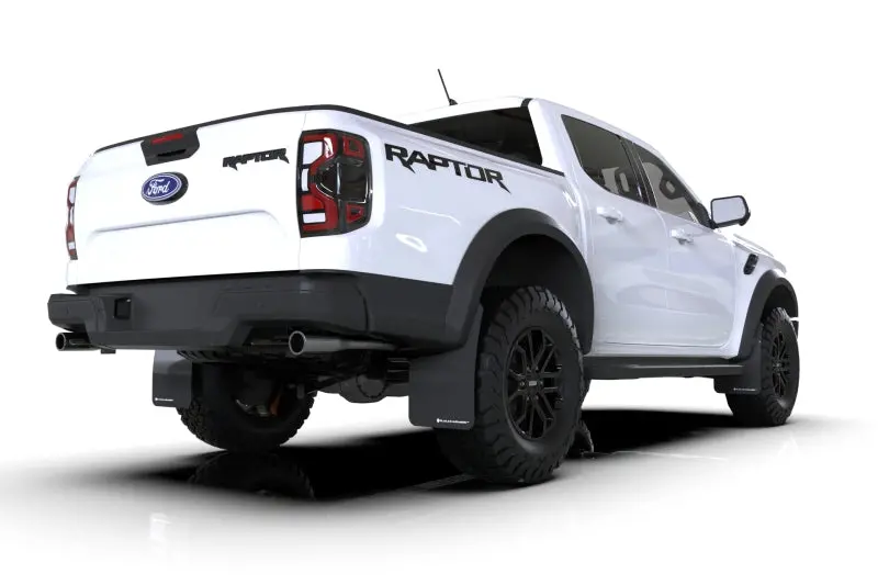 Rally Armor 23-25 Ford Ranger Raptor Black Ur Mud Flap White Logo 2