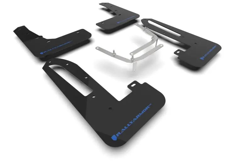 Rally Armor 23-26 Honda Civic Type R Black Mud Flap Light Blue Logo 1