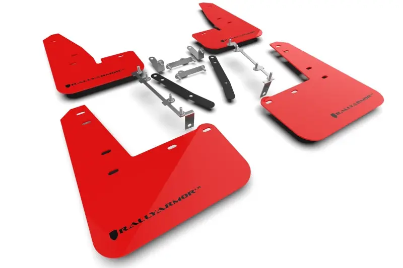 Rally Armor 23-26 Toyota Gr Corolla Red Ur Mud Flap W/Black Logo 1