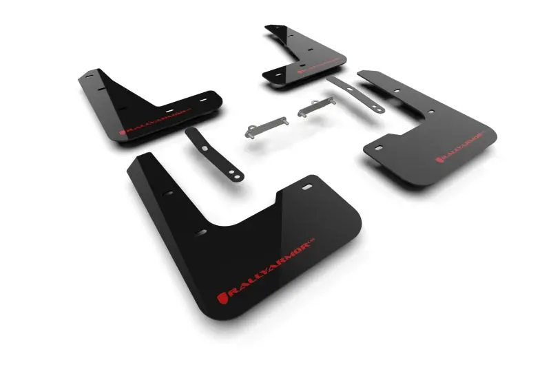 Rally Armor 24-26 Hyundai Elantra N/N Line Black Mud Flap W/Red Logo 1