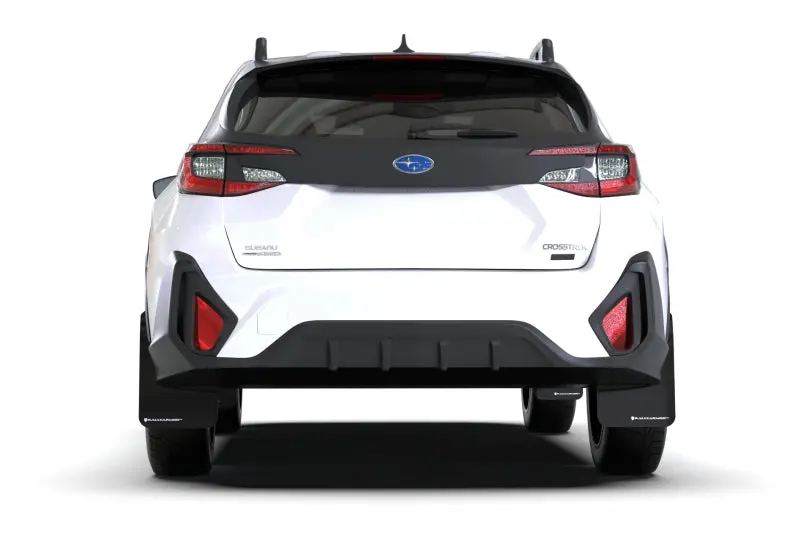 Rally Armor 24-26 Subaru Crosstrek Black Ur Mud Flap White Logo 2