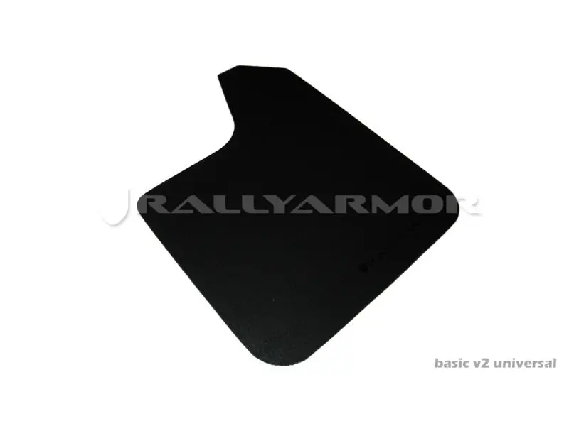 Rally Armor Universal Fit (No Hardware) Basic Black Mud Flap W/ Blue Logo 2