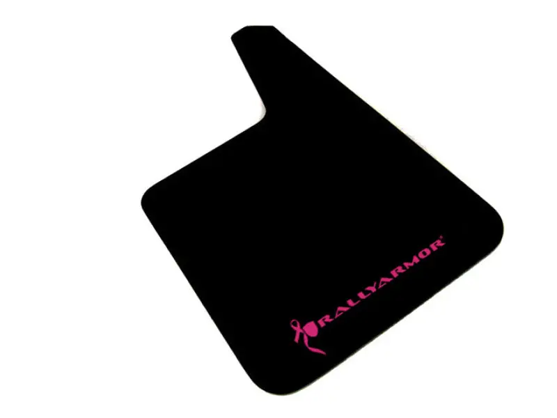Rally Armor Universal Fit (No Hardware) Basic Plus Black Mud Flap W/ Black Logo 2
