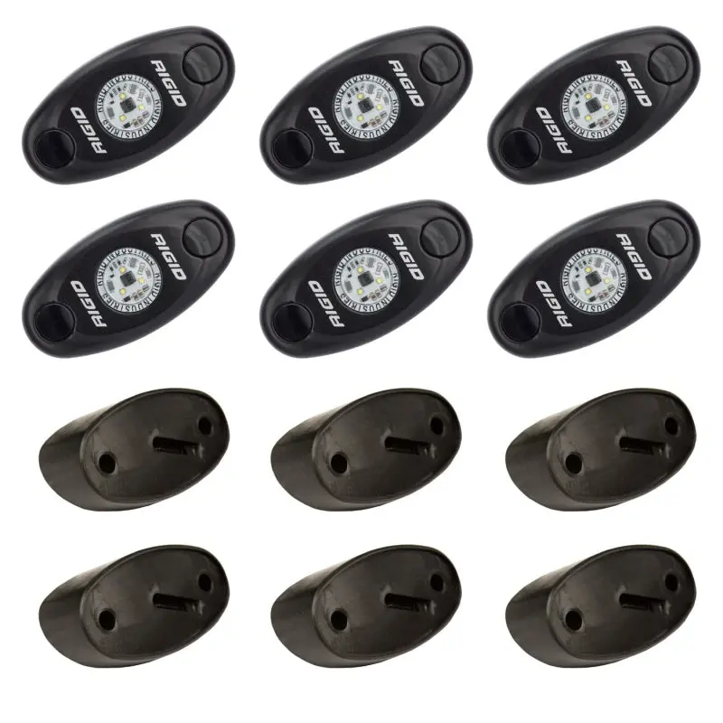 Rigid Industries Rock Light Kit- Blue (6 Lights) 1