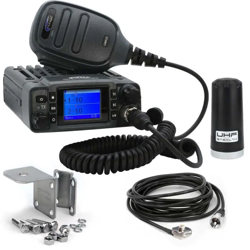 Rugged Radios Radio Kit Lite - Gmr25 Waterproof Gmrs Mobile Radio With Stealth Antenna 1