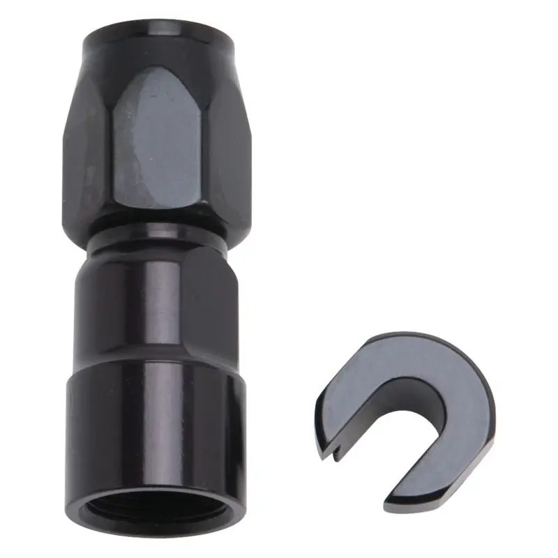 Russell Performance 5/16In Sae Quick Disc Female To -6 Hose Black Straight Degree Hose End 1