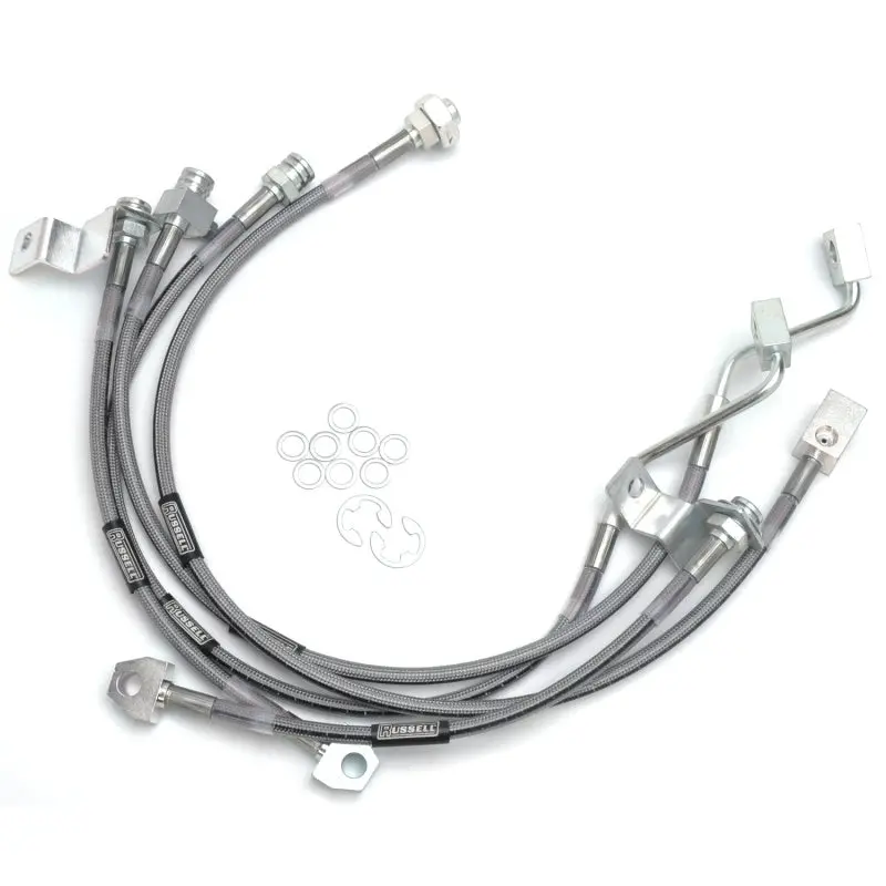 Russell Performance 99-06 Ford Excursion 4Wd With 4In-5.5In Lift Brake Line Kit 1