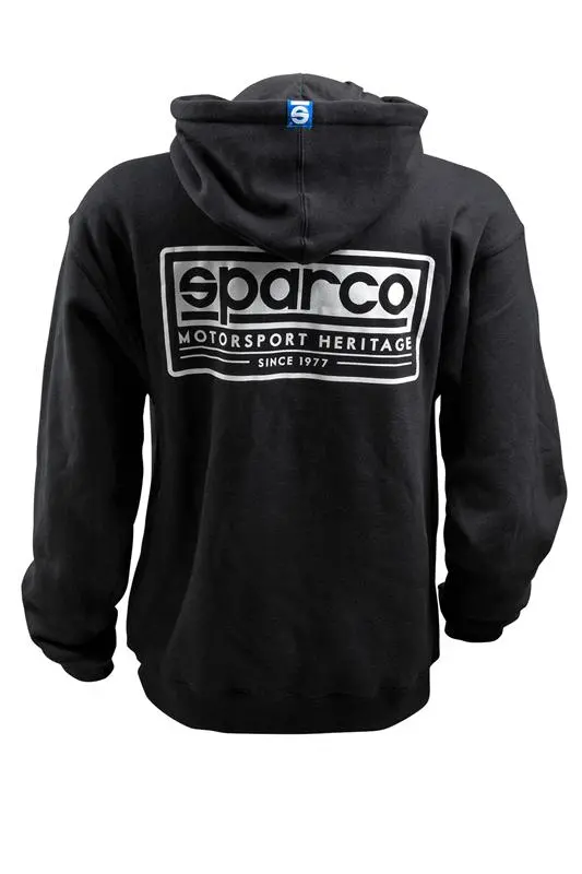 Sparco Sweatshirt Hooded Heritage Blk Me 1