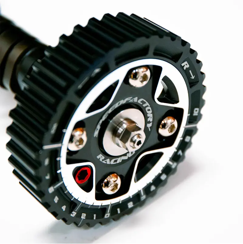 Speedfactory Racing Titanium Cam Gear Stud Kit - D-Series Raw 6 Point Nut 1