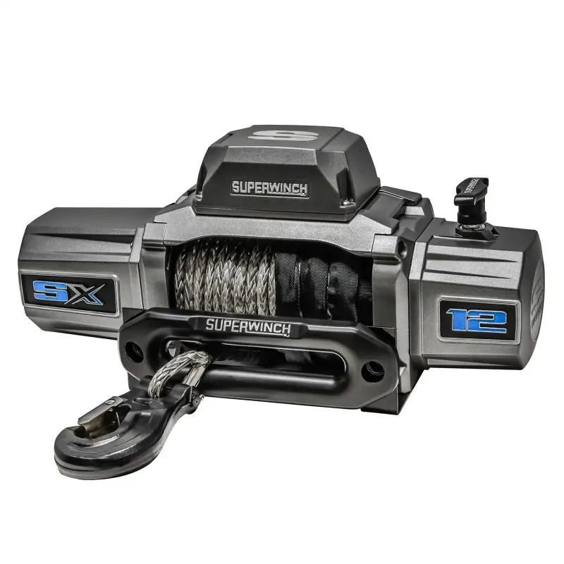 Superwinch 12000 Lbs 12V Dc 3/8In X 80Ft Synthetic Rope Sx 12000Sr Winch - Graphite 2