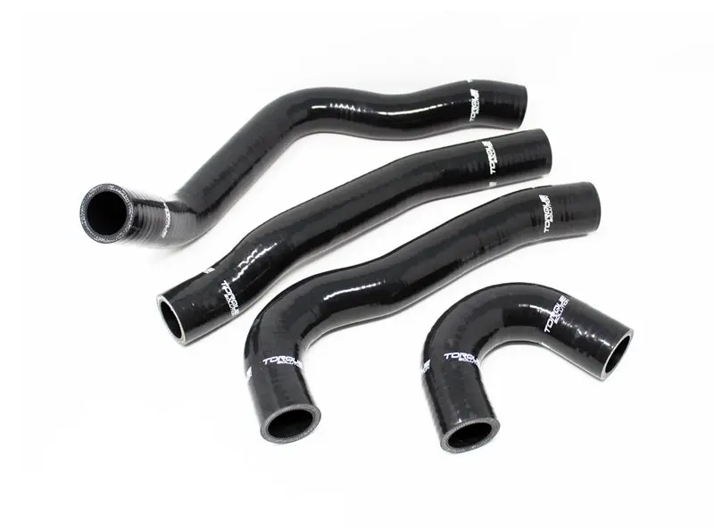 Torque Solution 08-15 Mitsubishi Evolution X Silicone Radiator Hose Kit - Black 1