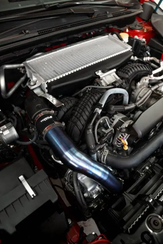 Torque Solution 2022+ Subaru Wrx / 19-23 Subaru Ascent Titanium Top Mount Charge Pipe - Burnt Blue 2