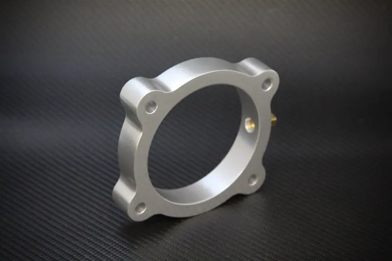 Torque Solution Throttle Body Spacer (Silver): Hyundai Genesis V6 3.8L 2013+ 1