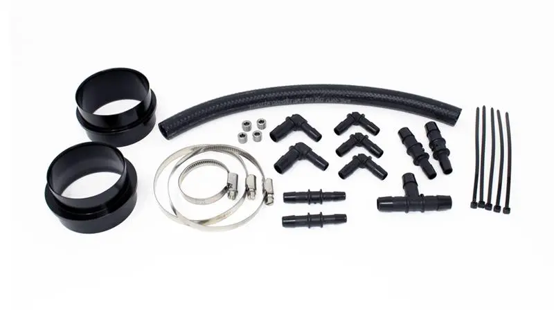 Torque Solution Turbo Inlet Hose Black (Recirc): 02-07 Wrx / 04-20 Sti / 05-09 Legacy Gt (3In Inlet) 2