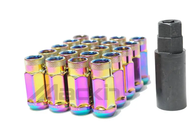 Wheel Mate Monster Locking Lug Nut Set Of 4 - Black Chrome 14X1.50 1