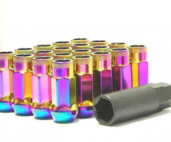 Wheel Mate Muteki Sr48 Open End Locking Lug Nut Set Of 4 - Red 12X1.25 48Mm 1