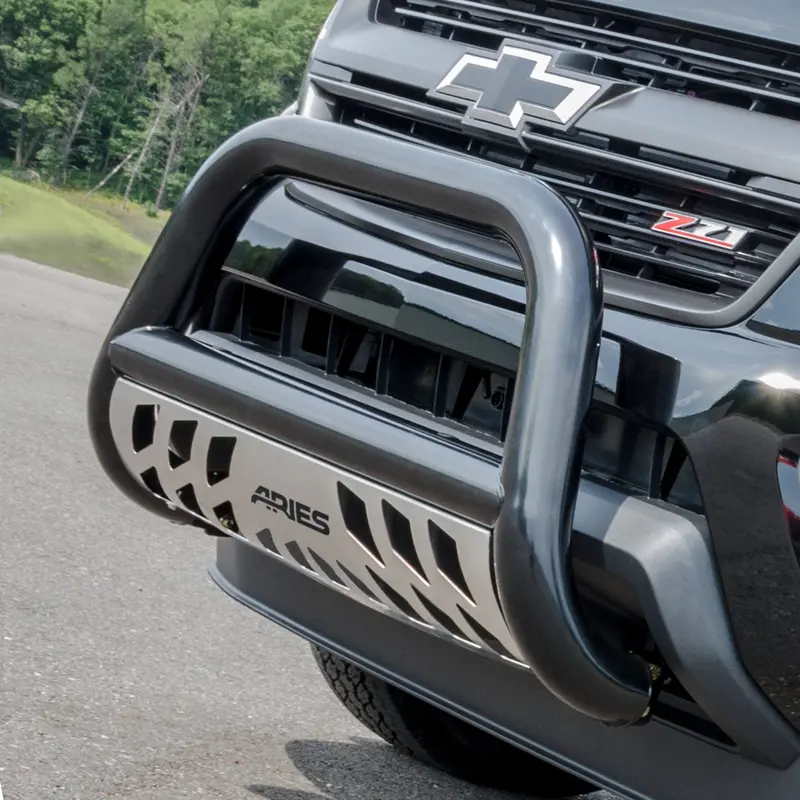 Aries 3-Inch Black Steel Bull Bar – B35-4017 For Silverado & Sierra 1500 1