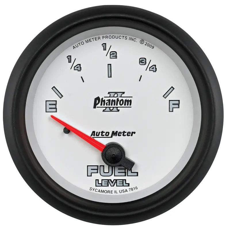 Autometer 7816 Phantom Ii Fuel Level Gauge – 2-5/8" Electric Dial With 240–33 Ohm Range 1