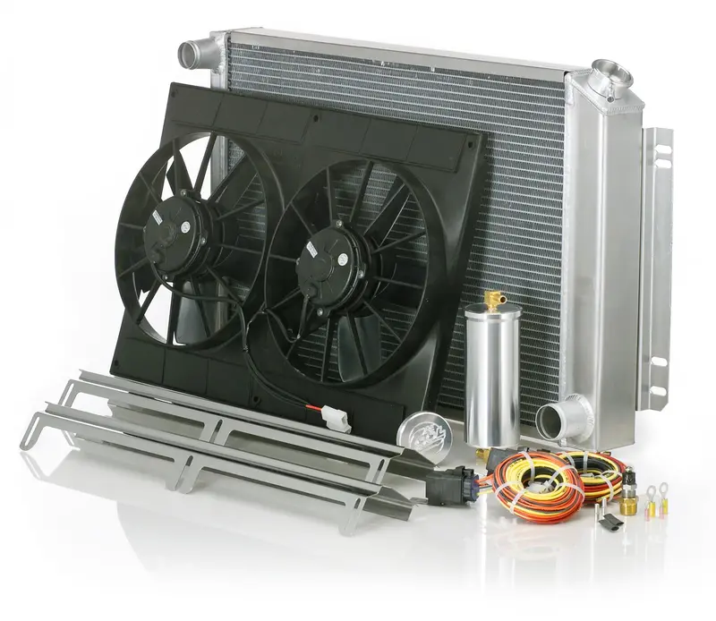 Be Cool 82271 Downflow Radiator Module Factory-Fit Natural Finish For 68-74 Amc Amx/Javelin W/Auto Trans Be Cool Radiator 1