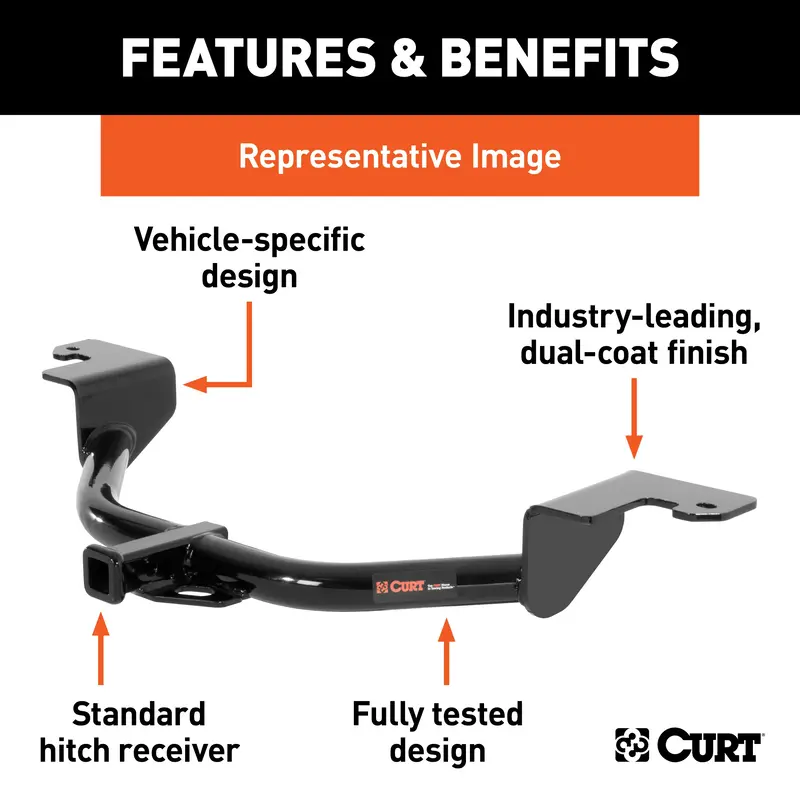 Curt 12011 Class 2 Trailer Hitch – 1-1/4" Receiver For Chevrolet S10, Gmc S15, Sonoma 1