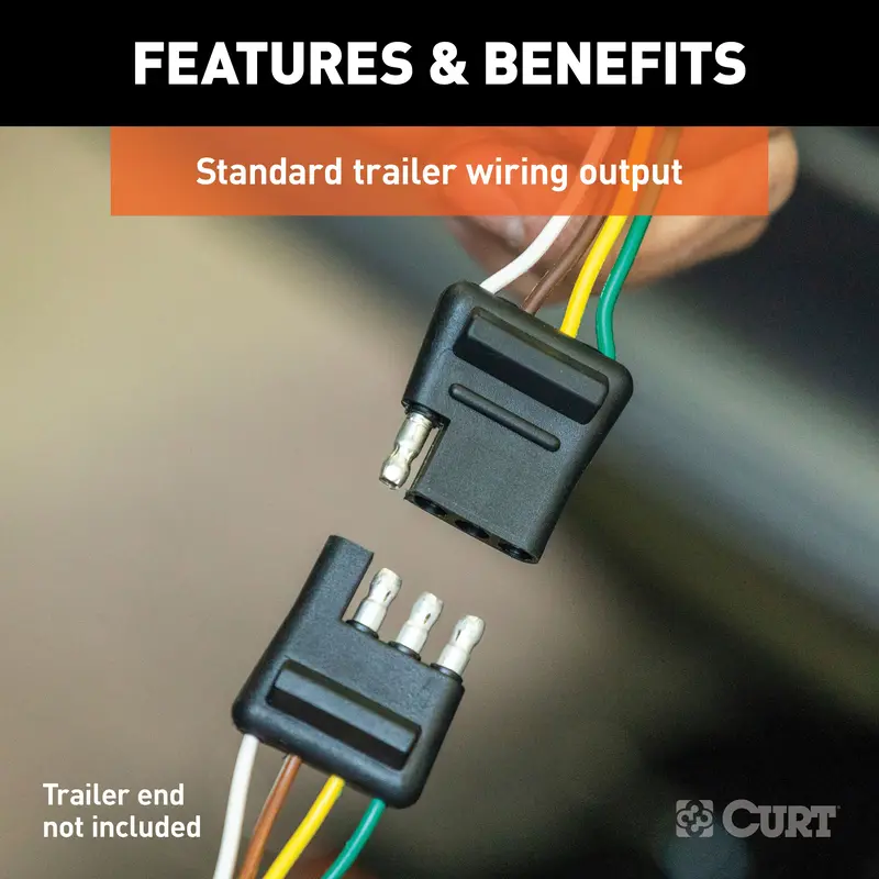 Curt Custom 4-Flat Trailer Wiring Harness – Designed For Equinox, Xl-7, And Torrent With Oem Tow Package 1