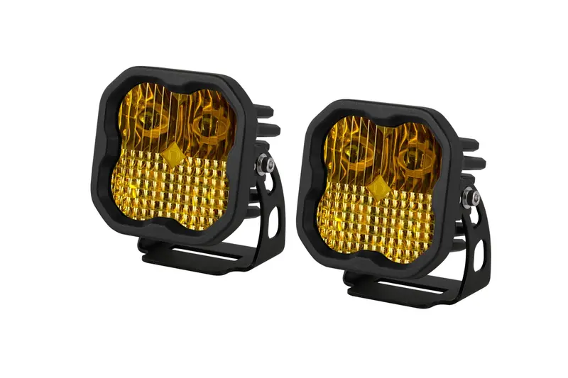Diode Dynamics Ss3 Sport Abl Yellow Combo Light Set – Dual-Function Amber/White Pair 1