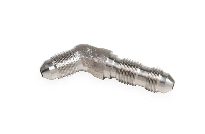 Earl'S Stainless Steel -4An Bulkhead Elbow – 45-Degree Male-To-Male Fitting 1
