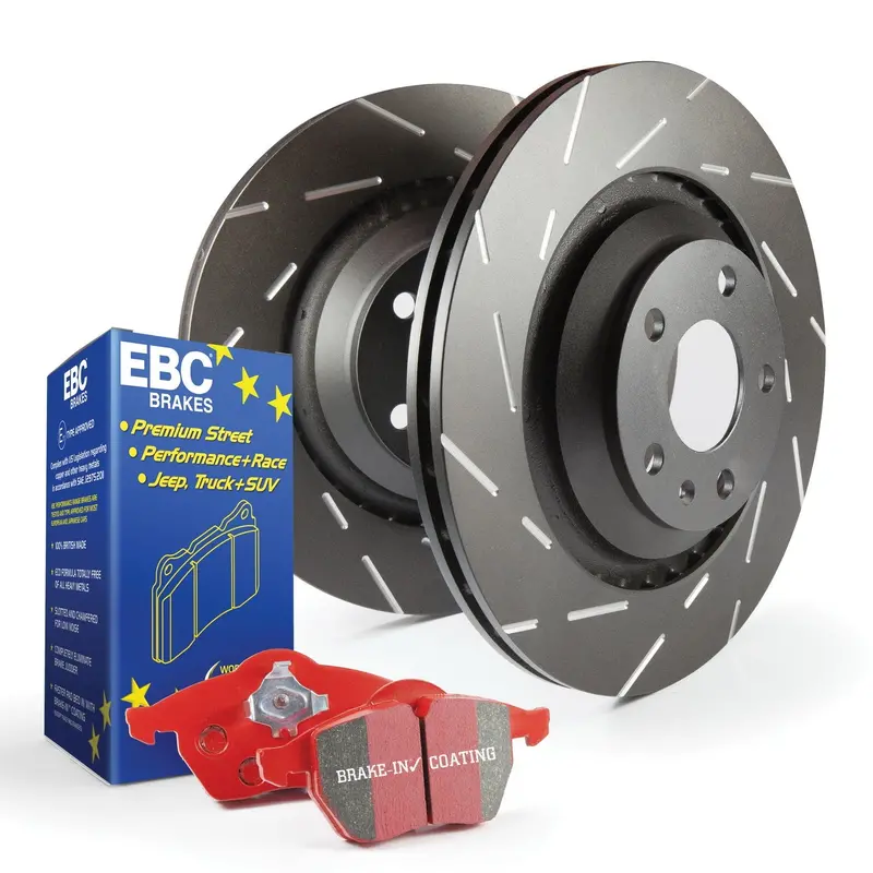 Ebc S4 Brake Kit – Redstuff Pads Paired With Usr Drilled & Slotted Rotors 1
