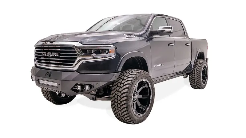 Fab Fours Dr19-D4251-1 Vengeance Front Bumper – Two-Stage Black Powder Coat, No Winch Guard 1