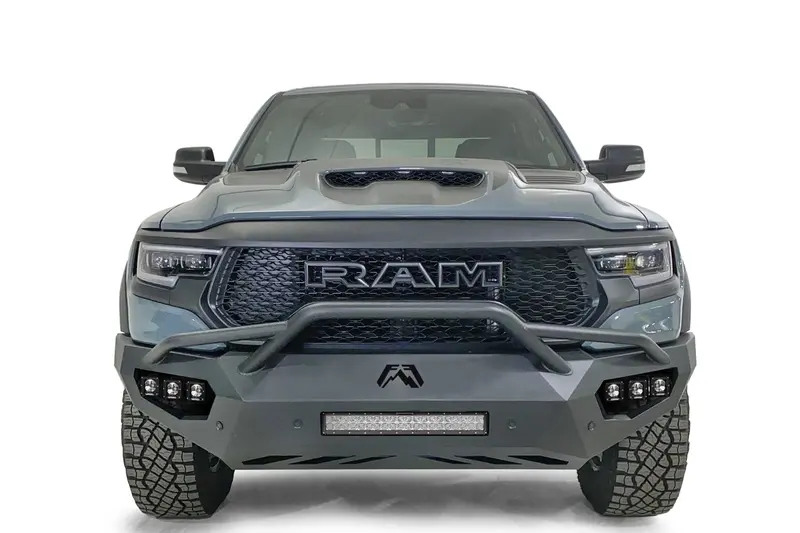 Fab Fours Vengeance Front Bumper Dx21-V4552-B – Pre-Runner Guard, Sensor-Ready, Bare Steel Finish 1