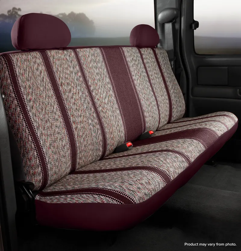 Fia Tr42-4 Wine-Colored Wrangler Bench Seat Cover – Saddle Blanket Pattern 1
