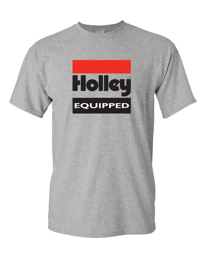 Holley 10022-5Xhol Holley Equipped T-Shirt; Mens; Short Sleeve; 5Xl; Gray; 1