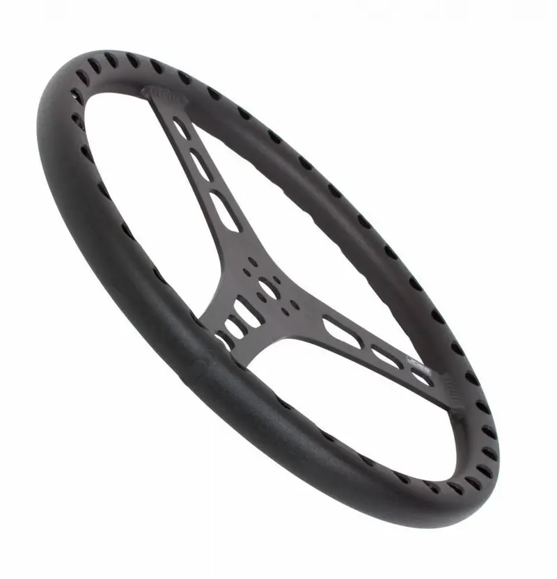 Joes Racing 13534-B 14-Inch Flat-Bottom Black Steering Wheel 1