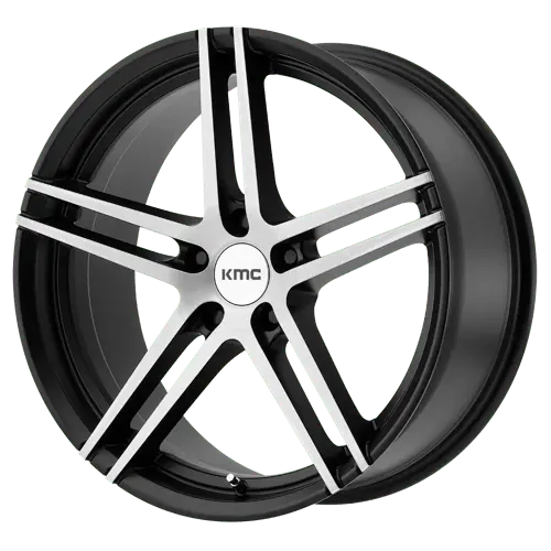 Kmc Km703 19X9.5 Inch Alloy Wheel – 5X4.5 Bolt Pattern, Matte Black Brushed Finish, 45Mm Offset 1