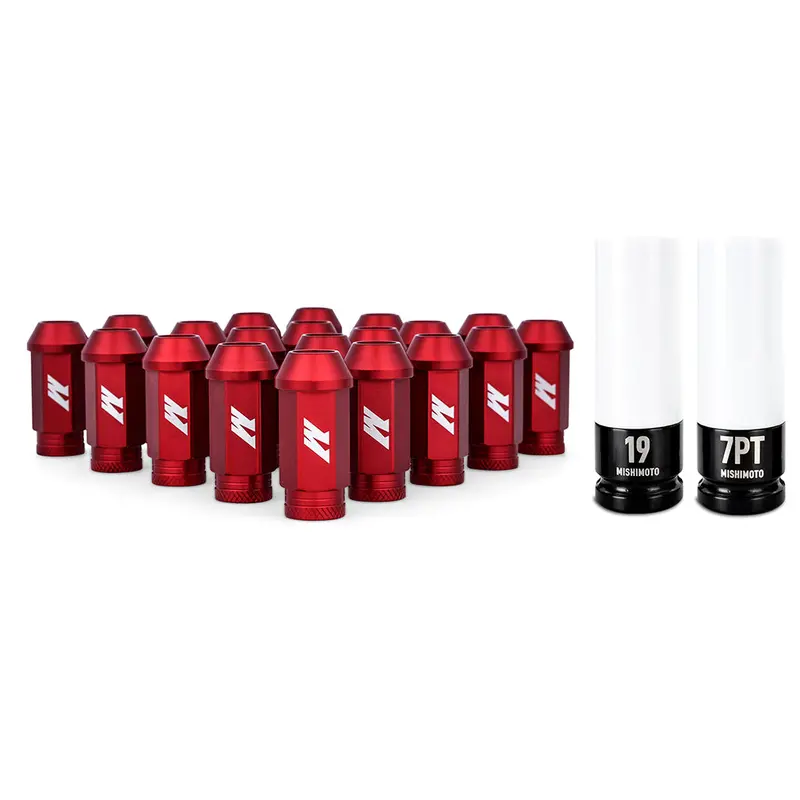 Mishimoto Mmlg-1220-23Lrd Red Locking Aluminum Lug Nut Set – 1/2"-20, 23-Piece 1
