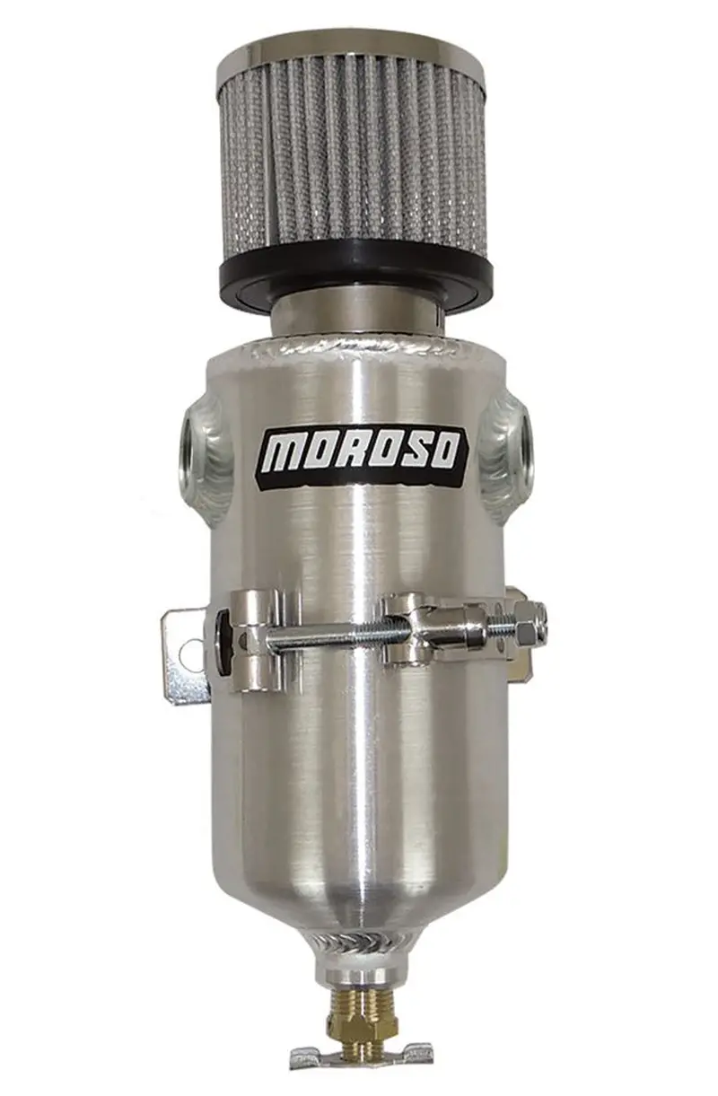 Moroso 85455 Aluminum Breather Tank – 3-1/8" Diameter × 11-1/2" Length 1