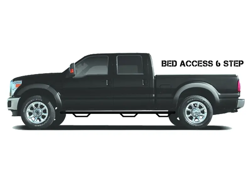 N-Fab C11100Qc-6 Gloss Black Nerf Steps For 2011–2014 Chevrolet Silverado/Sierra Hd Extended Cab (6'6" Bed, Srw) 1