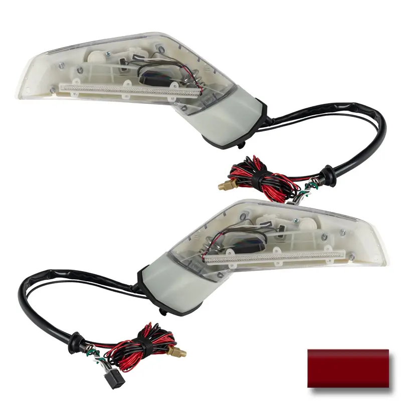Oracle Lighting 3901-504-946L-G Ghosted Side Mirrors – Precision-Mounted Led Turn Signals With Subtle Red Accent (Driver Side) 1