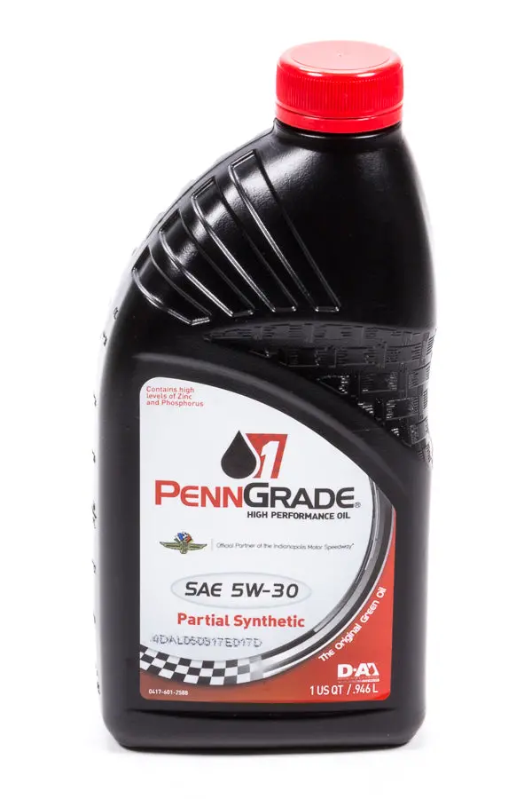 Penngrade 71096 5W-30 Racing Motor Oil – 1 Quart, Partial Synthetic Formula 1