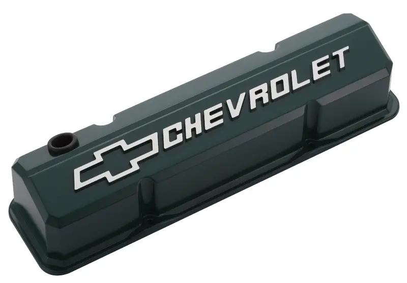 Proform Slant-Edge Tall Valve Covers – Die-Cast Aluminum With Raised Bowtie Logo For Small-Block Chevy 1