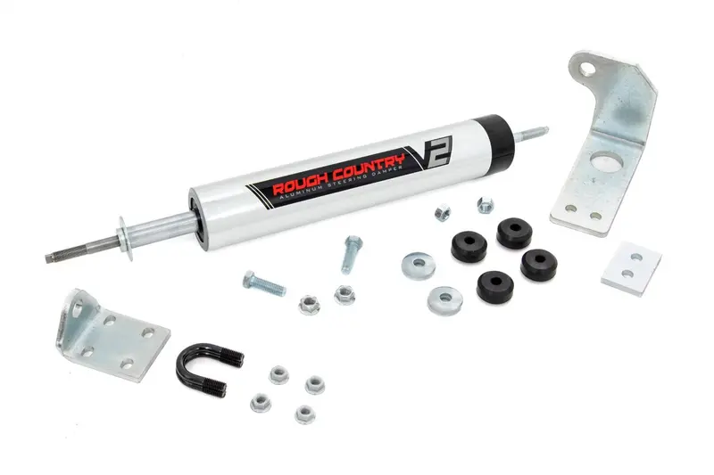 Rough Country 8734370 V2 Steering Stabilizer – 1997–2003 Ford F-150 4Wd 1