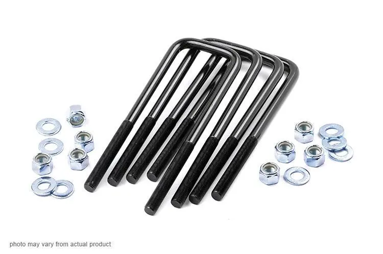 Rough Country E-Coated U-Bolts – 9/16" Square, 3.25" × 8.5", Set Of 4 1