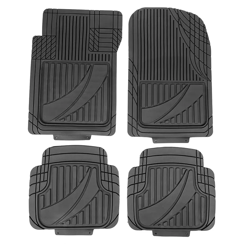 Rugged Ridge Universal Floor Liner Trim Set – Graphite Black, 4-Piece Front & Rear Kit 1