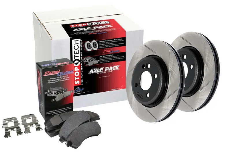 Stoptech 937.47014 Street Axle Pack – Front Slotted Brake Kit For Daily Driving And Enthusiast Use 1