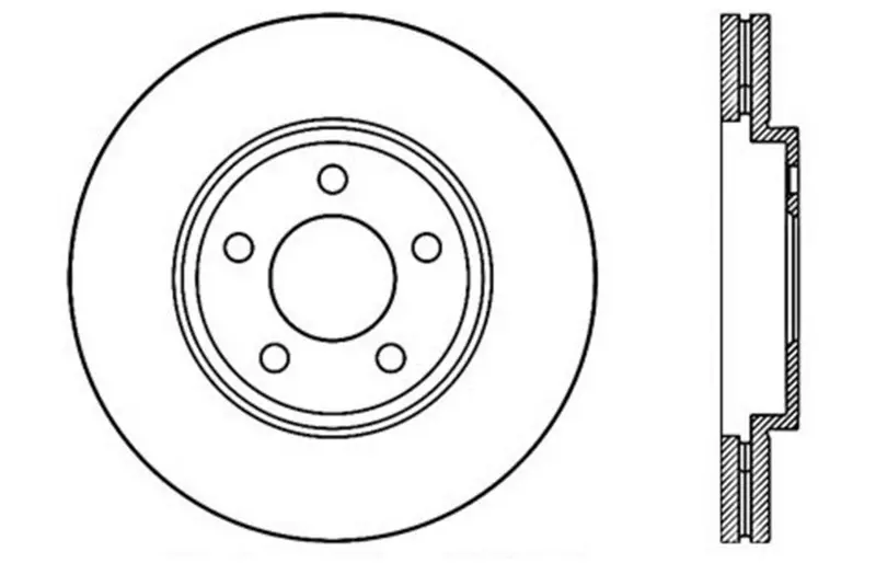 Stoptech Front Right Cross-Drilled Sport Brake Rotor (Model 128.61072R) 2