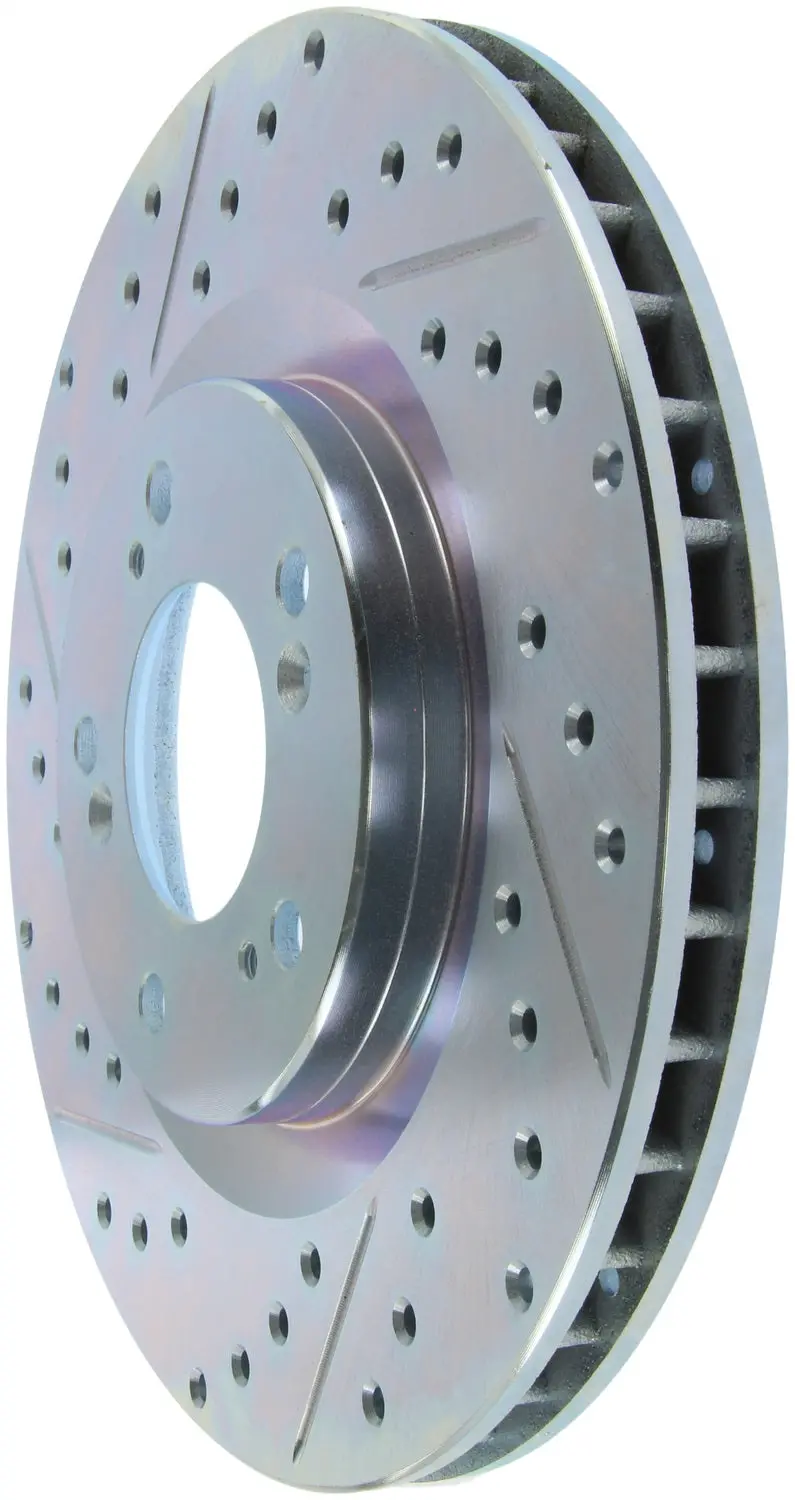 Stoptech Select Sport Front Right Brake Rotor – Drilled & Slotted Design 1