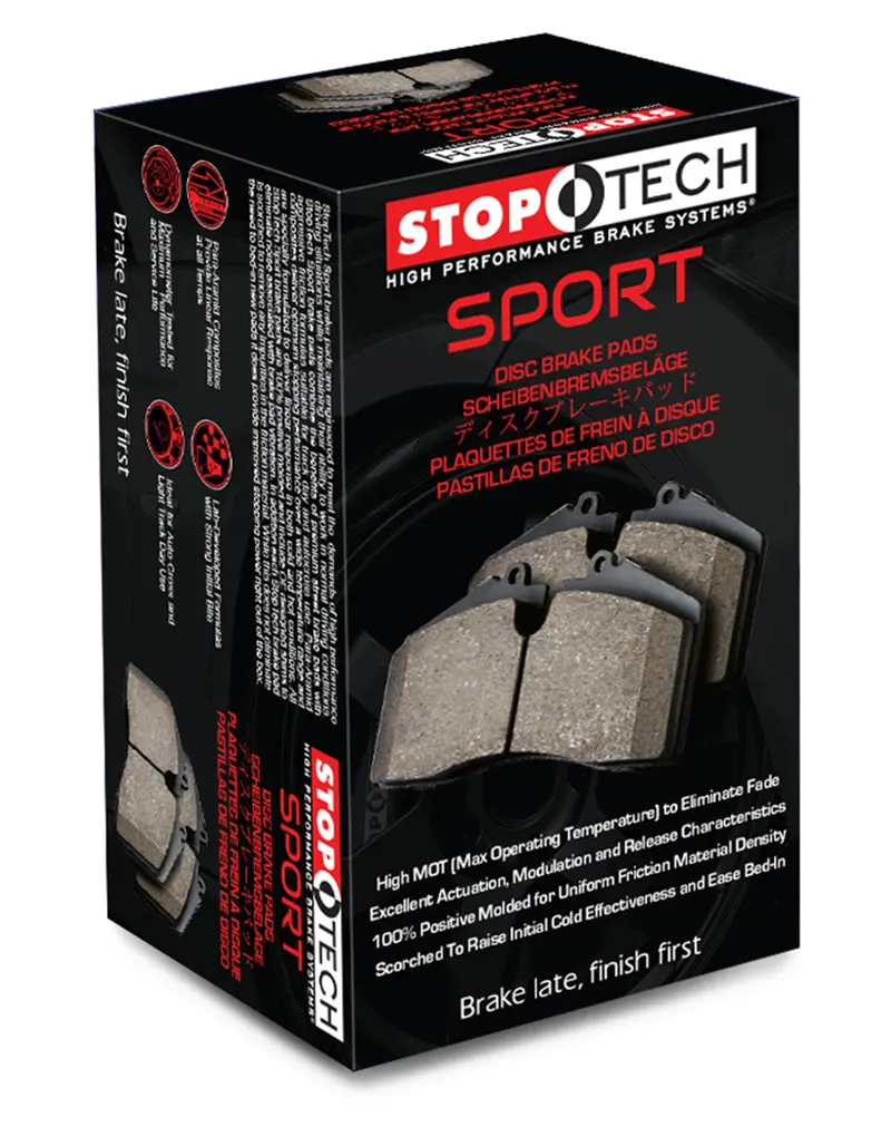 Stoptech Sport Brake Pads With Shims & Hardware – Front Axle Application (Part #309.09142) 1