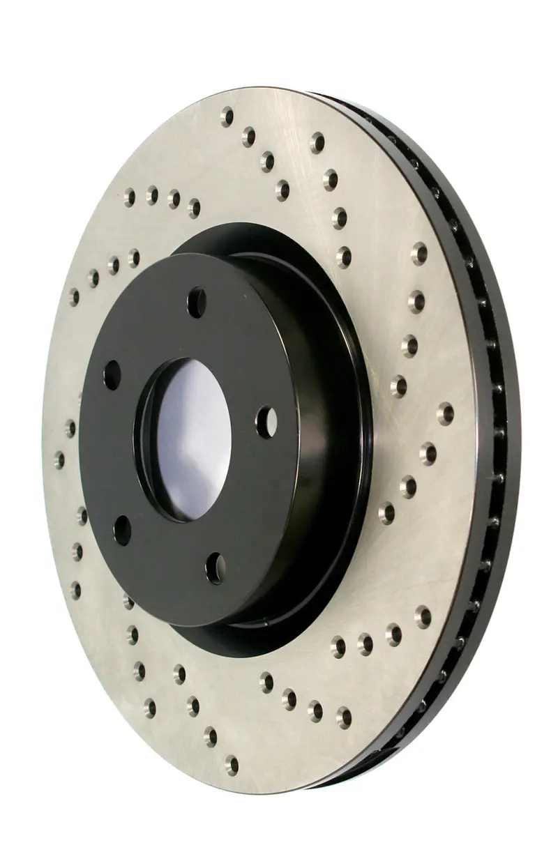 Stoptech Sport Cryo-Treated Cross-Drilled Brake Rotor – Front Left Position (128.35042Cl) 1