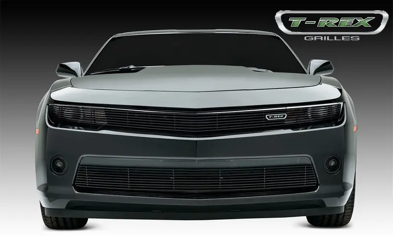 T-Rex Grilles 21032B Billet Aluminum Overlay Grille – Horizontal Slats, Phantom Black Finish 1